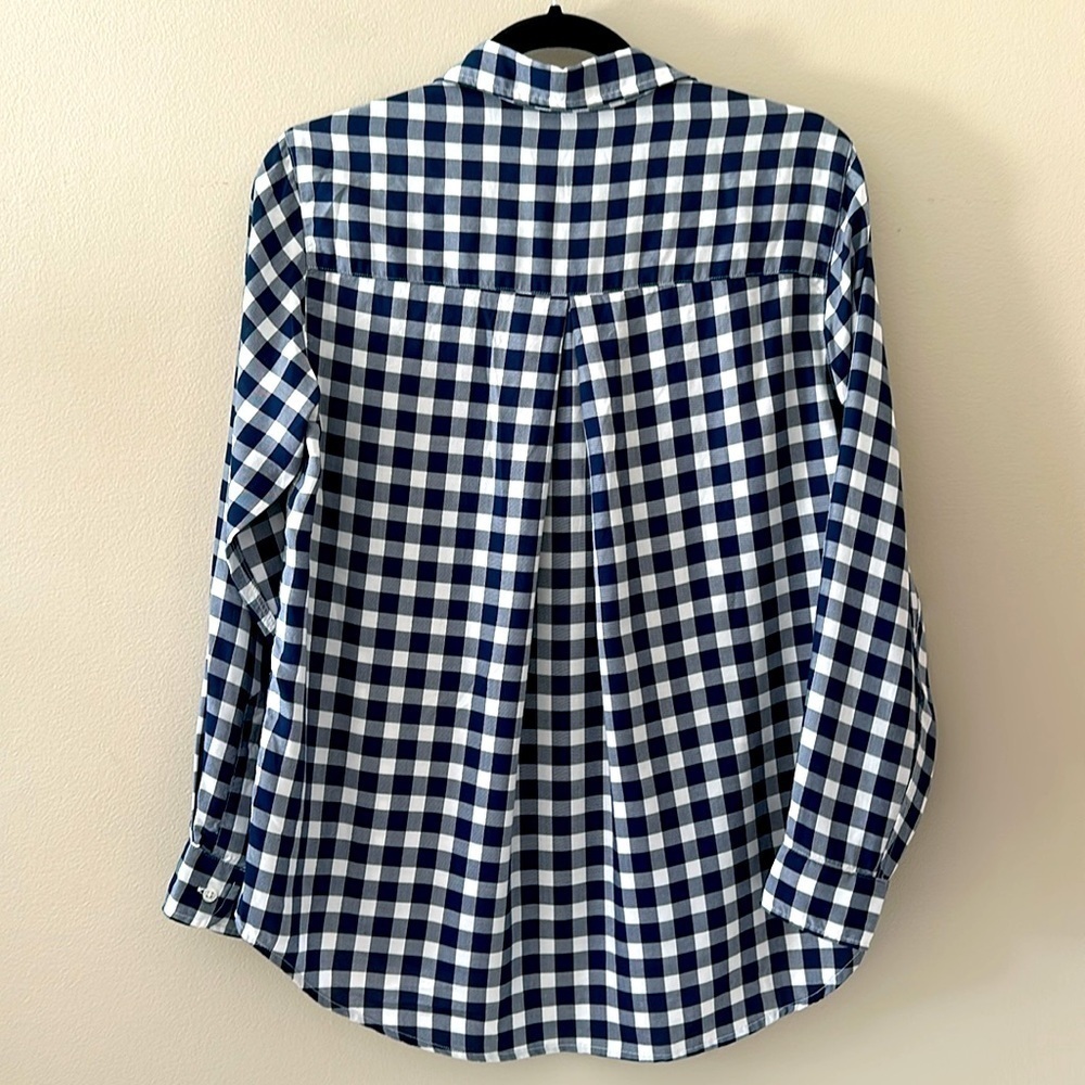 Grayson The Hero Button Down Shirt Long Sleeve Navy Check Sz XS Preppy Western - Picture 2 of 8